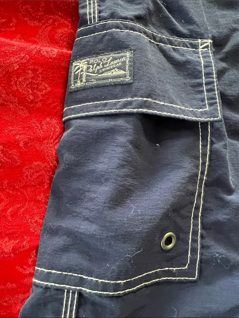 Polo Ralph Lauren Navy Swim Trunks Board Shorts Red Pony NWT Men's XL